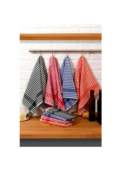 Pötikareli Mutfak Kurulama Bezi Bulaşık Kurulama Bezi 8 Adet 45X65 cm