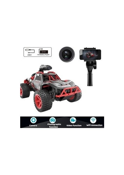 Uzaktan Kumandalı Full Fonksiyon Şarjlı Kameralı Off Road Araba
