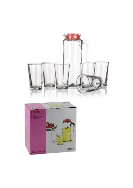 Paşabahçe Sahra Su Takımı 7 Parça Sürahi Takımı Bardak Top 2200 ml