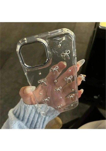 Apple iPhone 15 Uyumlu Kurdele Desenli Kabartmalı Telefon Kılıf Kapak modelleri