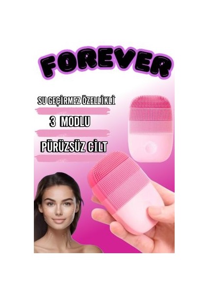 Titreşimli Derin Yüz Temizleme ve Cilt Bakımı Masaj Cihazı Şarj Edilebilir Özellikli