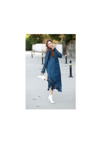 Etnik Bohem ve Otantik Tarz Bisiklet Yaka Antik Yıkama %yüz Pamuk Standart Beden Triko Elbise modelleri