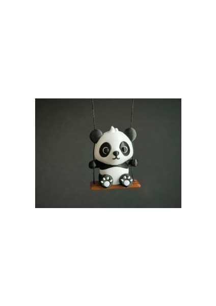 Salıncaklı Panda Araba Ayna Süsü