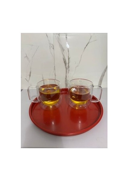 2'Li Cam Çift Çidarlı 250 ml Bardak