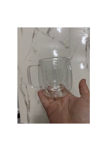2'Li Cam Çift Çidarlı 250 ml Bardak