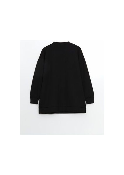 Bisiklet Yaka Oversize Kadin Sweatshirt Tunik - S5GY56Z8