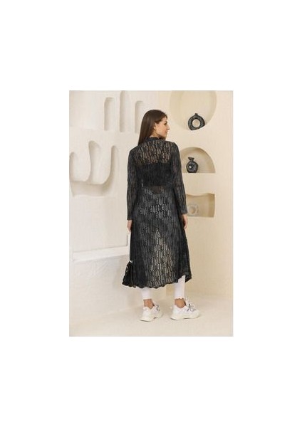 Otantik Etnik Cepli Salaş Oversize Pamuk Uzun Triko Hırka fırsatları