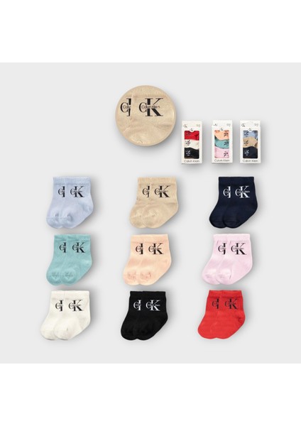 Baby Marka Kelvin Desen Çorap Set Unisex 0-6 Ay 3 Lü Set