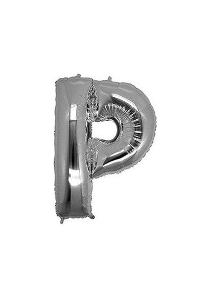 P Harf Silver Folyo Balon Harfli Helyum Balon 100 cm Dev Boy
