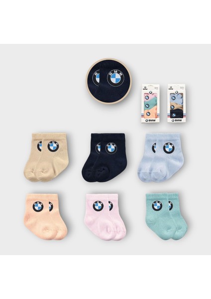 Baby Marka Beveme Desen Çorap Set Unisex 0-6 Ay 3 Lü Set