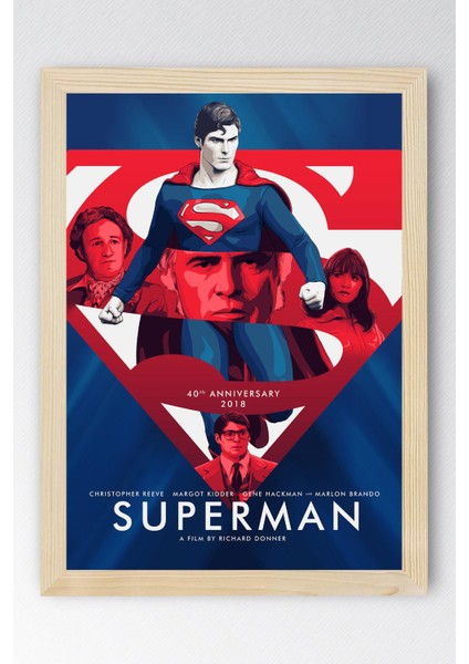 Superman Çerçeveli Tablo - Film Posteri Tablo