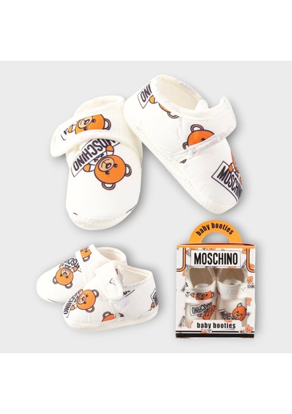 Baby Marka Moşino Desen Bebe Patik Ayakkabı Unisex 0-6 Ay