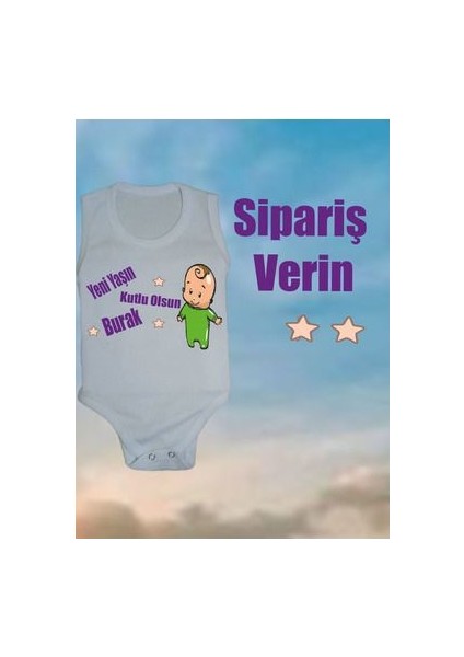 Kişiye Özel Not Yazılabilen Baskılı Hediye Bebek Body & Zıbın Atlet Çıtçıtlı