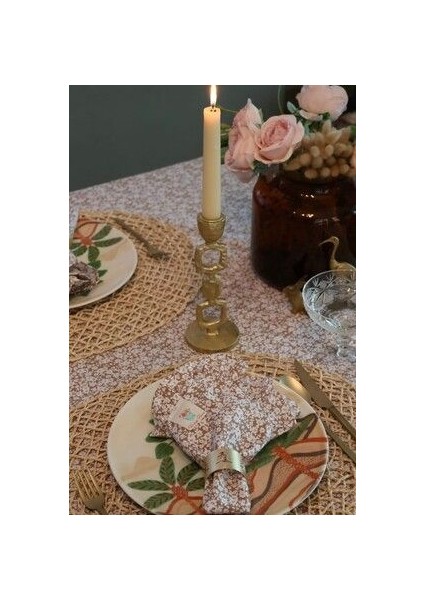 Kumaş Peçete 4 Adet Fırfırlı Çiçekli Vintage fırsatları