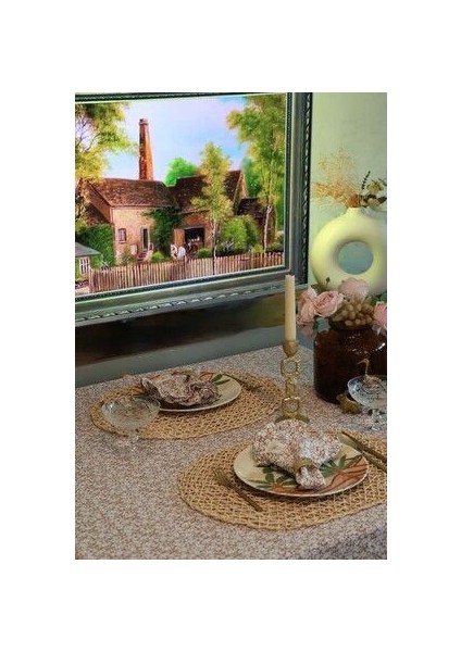 Kumaş Peçete 4 Adet Fırfırlı Çiçekli Vintage indirimleri