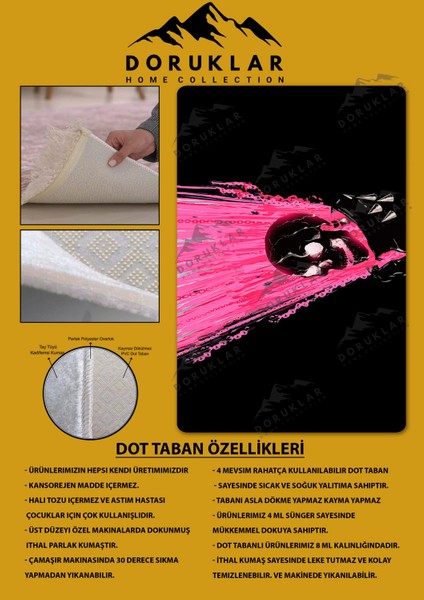 Kaymaz Taban Makinada Yıkanabilir Dijital Baskı Ghostrider Desenli Çocuk Odası Halısı Dot Taban Halı RHR20 fiyatları