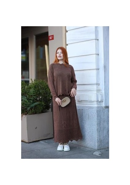 Etnik Bohem Otantik Tarz Antik Yıkama % Yüz Pamuk Standart Beden Etek Tunik Triko Takım