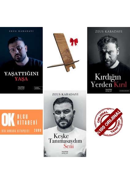 Yaşattığını Yaşa - Keşke Tanımasaydım Seni - Kırdığın Yerden Kırıl / 3 Kitap Set- Telefon Tutucu Hediye