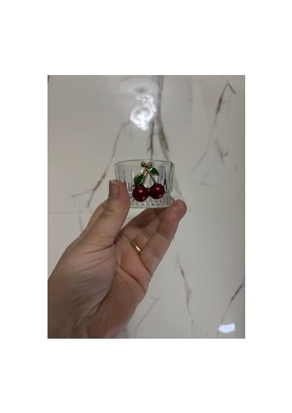 Kirazlı Cam Mini Lokumluk 1ADET 5x3,5cm 40ML