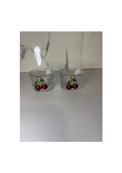 Kirazlı Cam Mini Lokumluk 1ADET 5x3,5cm 40ML