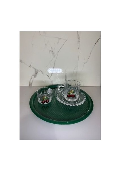 Kirazlı Cam Mini Lokumluk 1ADET 5x3,5cm 40ML