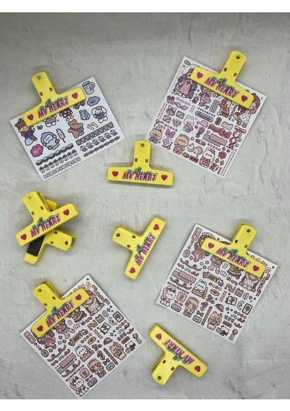 Is With You My Heart Sarı Renk Çok Fonksiyonlu Mıknatıslı Klips/fotoğraf Mandalı/kıskaç Ataş/kitap Ayracı fırsatları