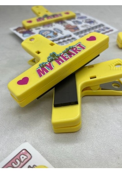 Is With You My Heart Sarı Renk Çok Fonksiyonlu Mıknatıslı Klips/fotoğraf Mandalı/kıskaç Ataş/kitap Ayracı indirimleri