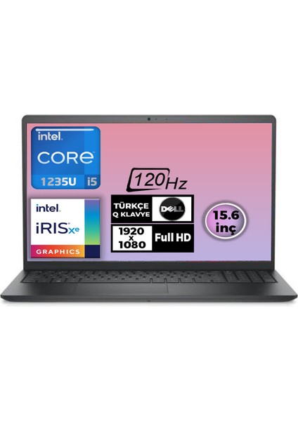 Inspiron 3520 I5-1235U 16GB 512GB SSD 15.6" Fhd Ubuntu taşınabilir Bilgisayar I35201003U 001