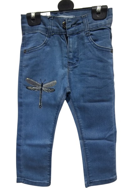 Yusufcuk Nakışlı Taş Işlemeli Jeans Pantolon
