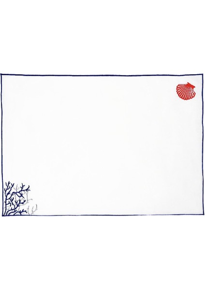 Amerikan Servis Mercan Desenli 4’lü Set