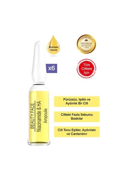 Beauty Face Niacinamide & Ha Ampul X6 fiyatları