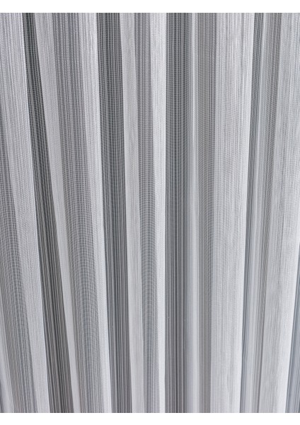 Kullanıma Hazır Ekru Renk Sinefru Desen (1x3) Sık Pileli Tül Perde modelleri