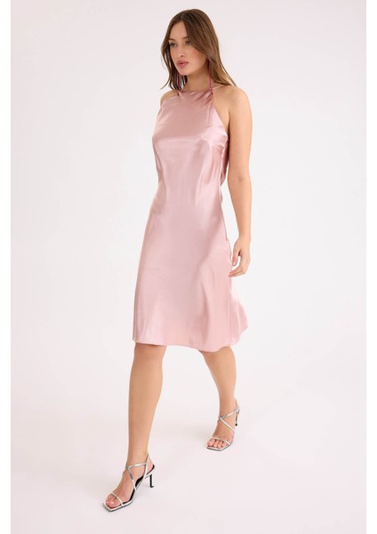 Ip Askılı Midi Boy Saten Elbise indirimleri