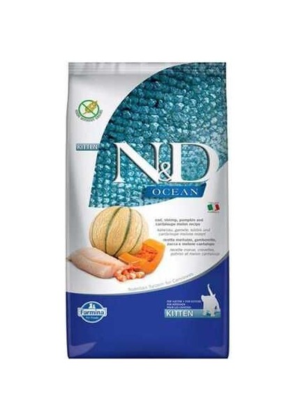 Nd Ocean Morina Balıklı Balkabaklı ve Karidesli Yavru Kedi Maması 1,5kg