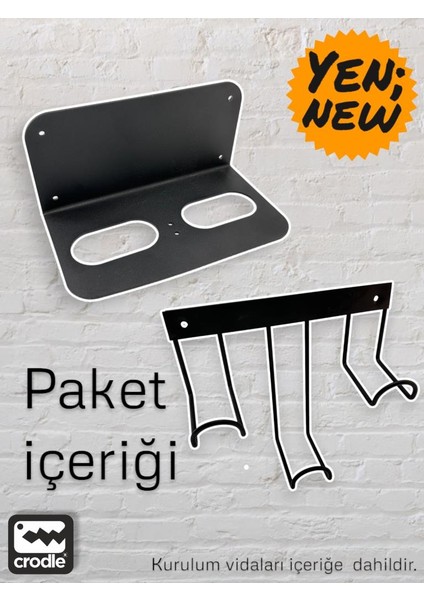 2'li Fırsat Ps5 ve Ps5 Slim Duvar Standı Joystick Konsol Tutacağı Playstation 5 Stand Set