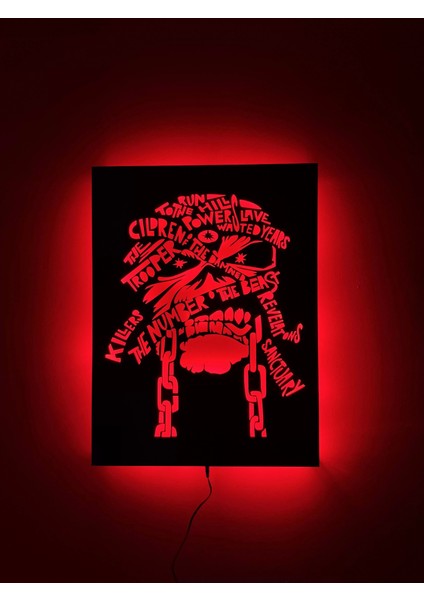 Iron Maiden LED Işıklı Tablo