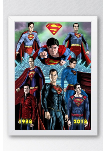Superman Çerçeveli Tablo - Film Posteri Tablo