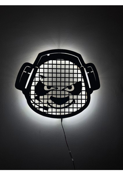 LED Işıklı Gamer Panda Tablosu