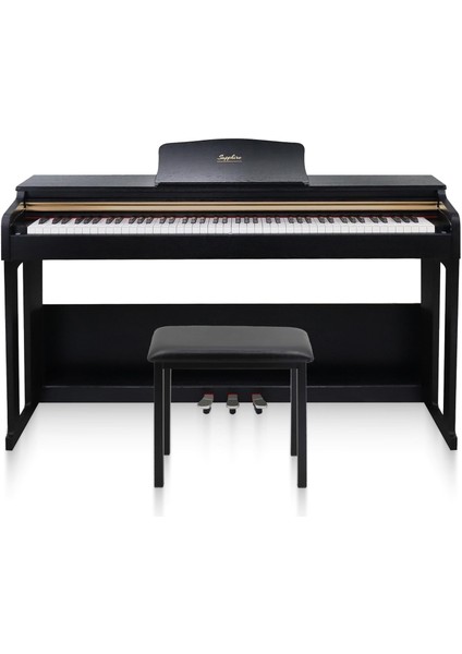 Jwin Sapphire SDP-214 Çekiç Aksiyonlu 88 Tuşlu Dijital Piyano + Tabure - Siyah