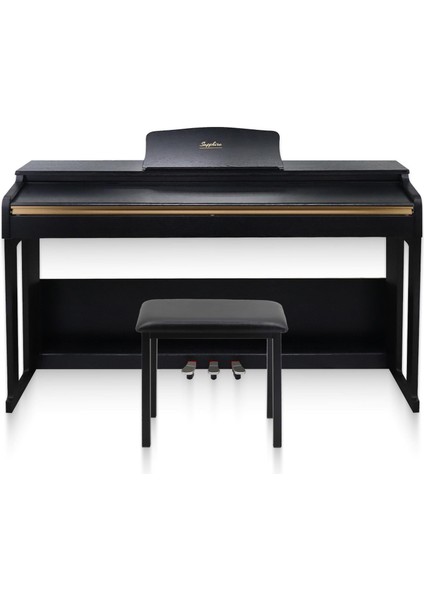 Jwin Sapphire SDP-214 Çekiç Aksiyonlu 88 Tuşlu Dijital Piyano + Tabure - Siyah