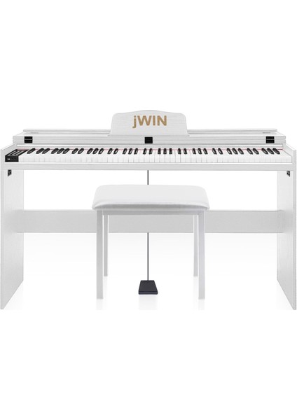 Sdp-92 Tuş Hassasiyetli 88 Tuşlu Kapaklı Dijital Piyano + Tabure - Beyaz