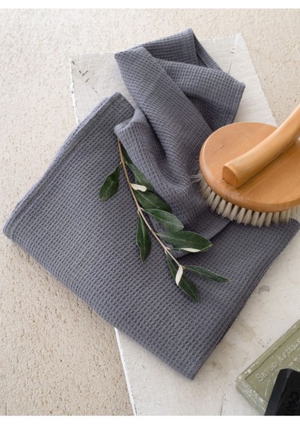 Waffle 4'lü Havlu Koyu Gri 30 x 30
