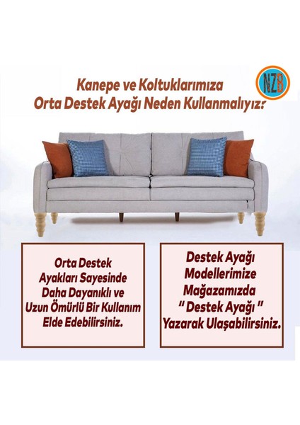 Mobilya Koltuk Kanepe Berjer Ayağı Yükseltici Ayakları M8 Civata 4 Adet Ahşap 17 cm Bağlantı Aparat