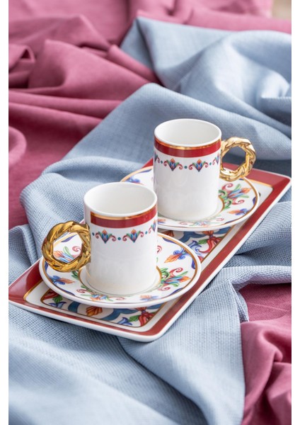 Francesca 2 Kişilik Porselen Kahve Fincanı Takımı 90 Ml
