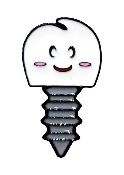 Eğlencili Diş Desenli Medikal Broş P0643