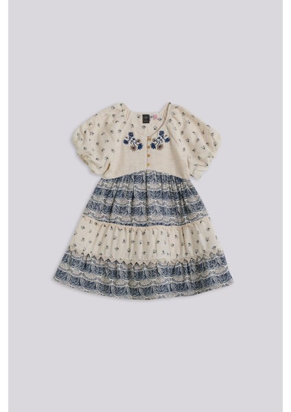 Bg Store Kız Çocuk Desenli Elbise