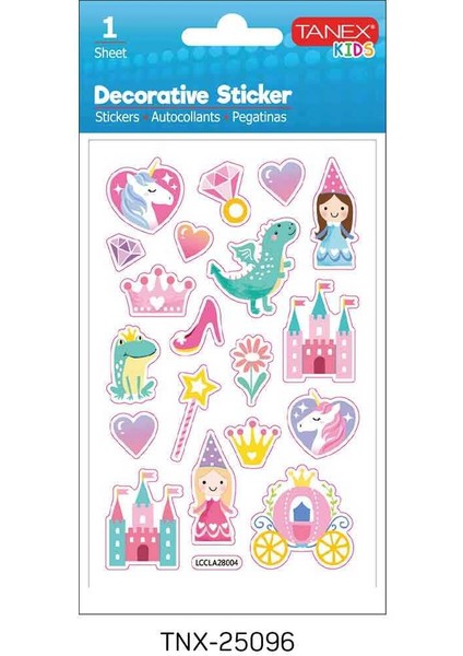 TNX-25096 Puffy Masal Kahramanları Stıcker T