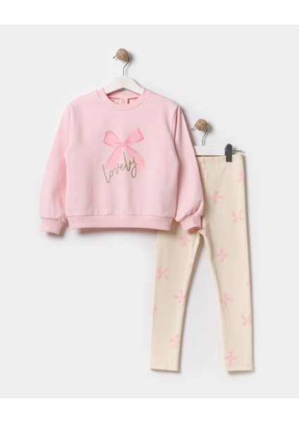 Kız Çocuk Lovely Baskılı Taytlı Ikili Takım