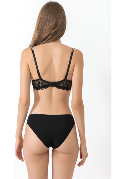 Iç Giyim Kadın Dantelli Askıları Taşlı Destekli Sütyen Takımı 3020 modelleri