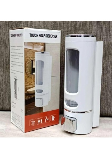 400 ml Duvara Monte Manuel Sabunluk Banyo , Mutfak El Sivi Sampuan Dus Jeli Dispenseri 1 Adet Beyaz
